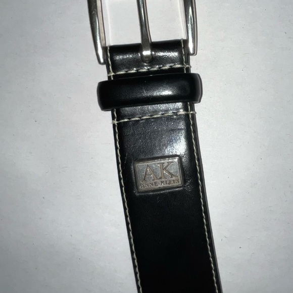 Anne Klein black silver leather vintage boho Y2K belt Size Small/Medium - Picture 11 of 15